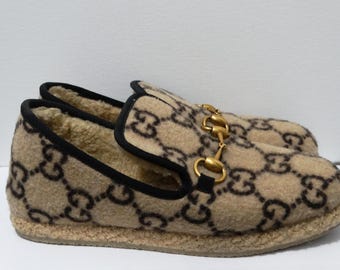 GUCCI Espadrilles Fur Shoes Size 37.