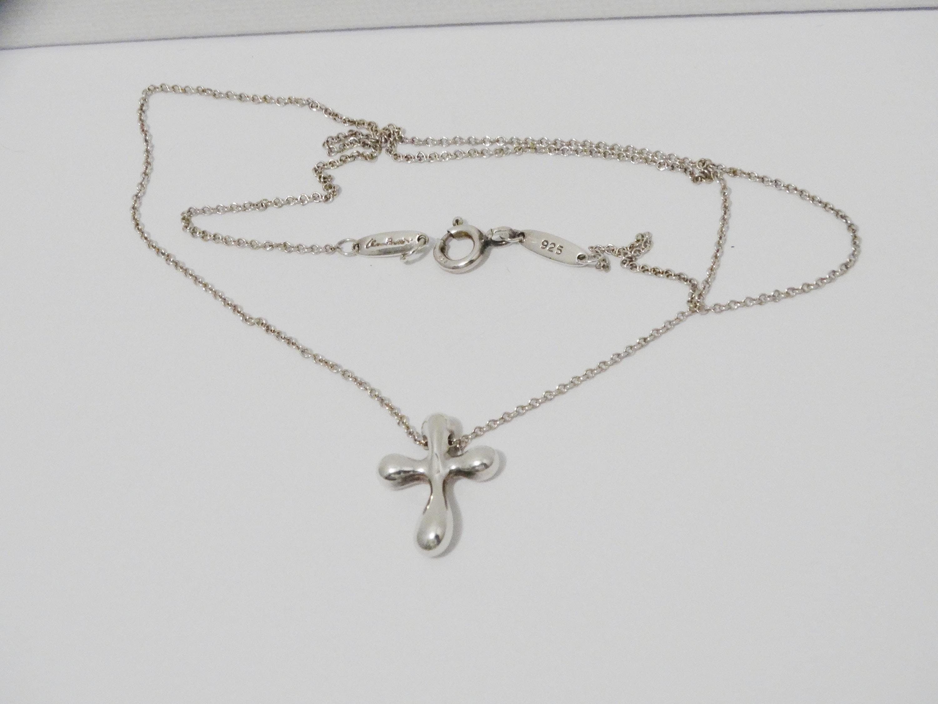 Tiffany & Co. Sterling Silver Cross Necklace. - Etsy
