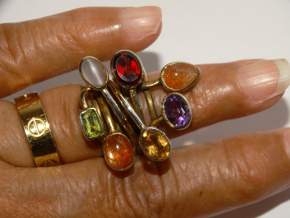 Sterling Silver Size 7 Ring Featuring Genuine Cit… - image 3