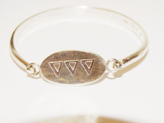 Navajo Sterling Silver Hook on Bangle Bracelet. - image 4