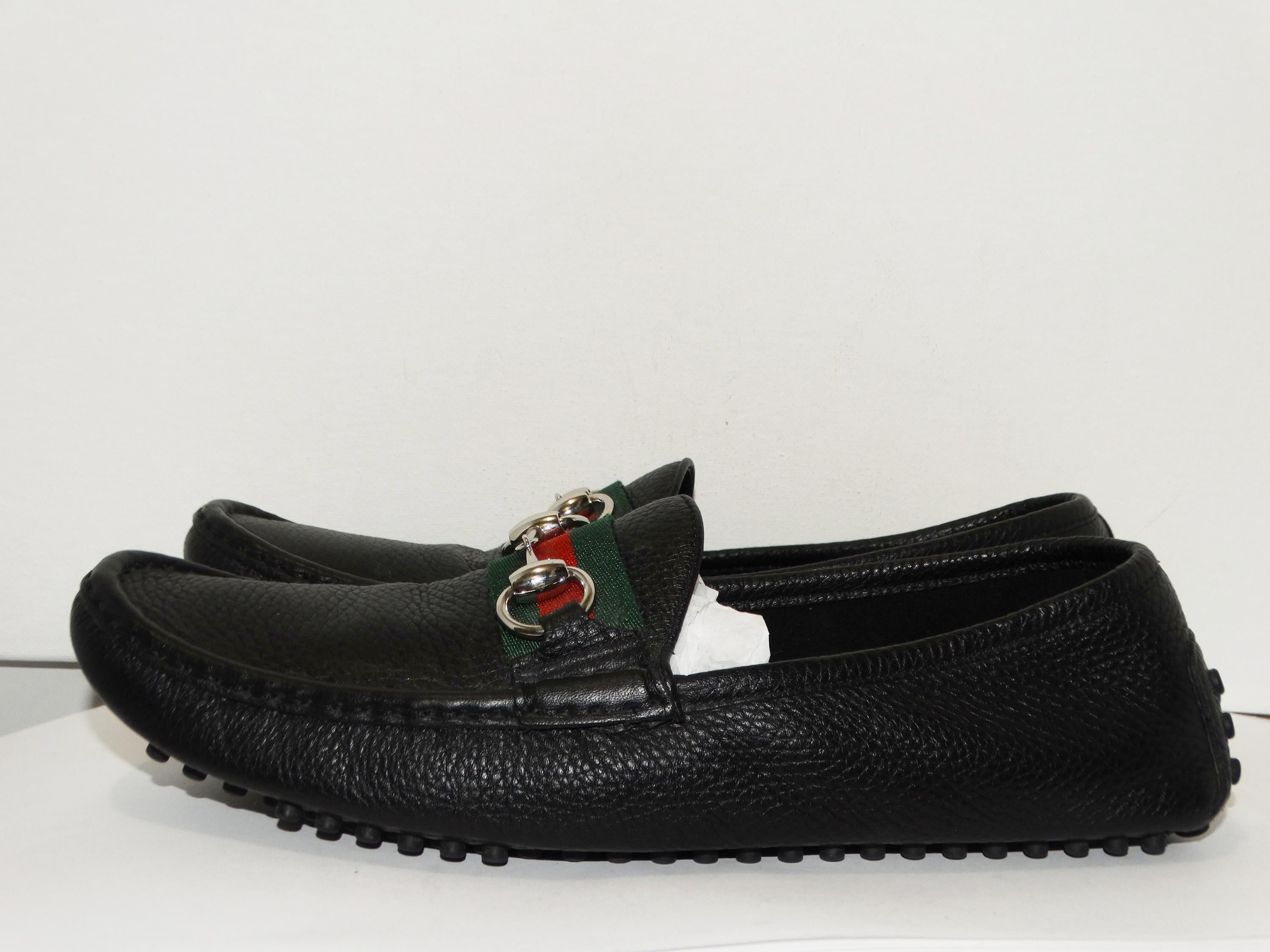 GUCCI ブラックレザー ホースビットローファー。サイズ 38-1/2 - Etsy 日本