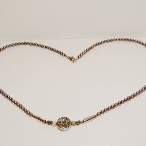 Sterling Silver Gray Pearl Flower necklace.