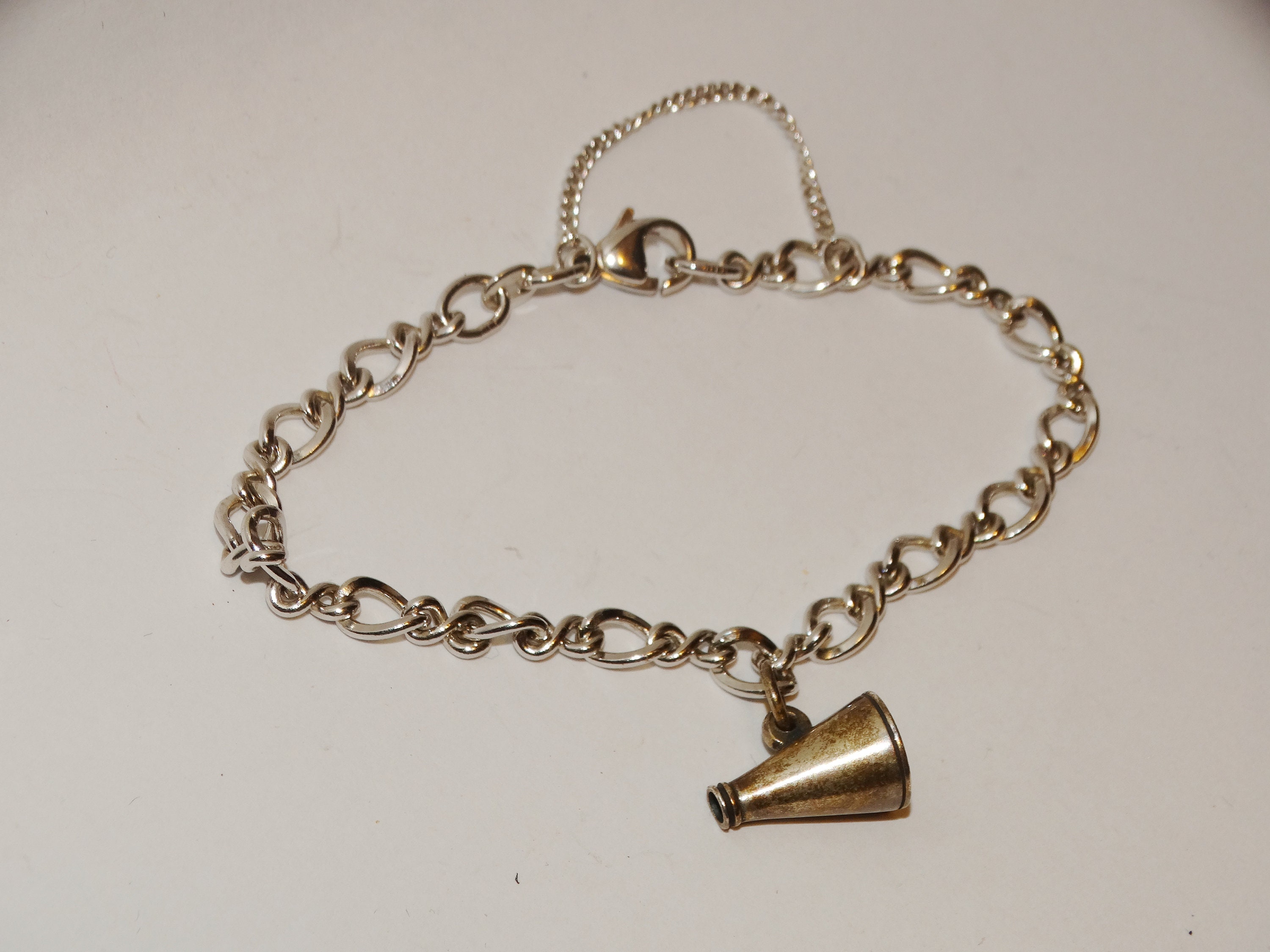 James Avery Sterling Silver Bracelet And Megaphone Charm. Etsy