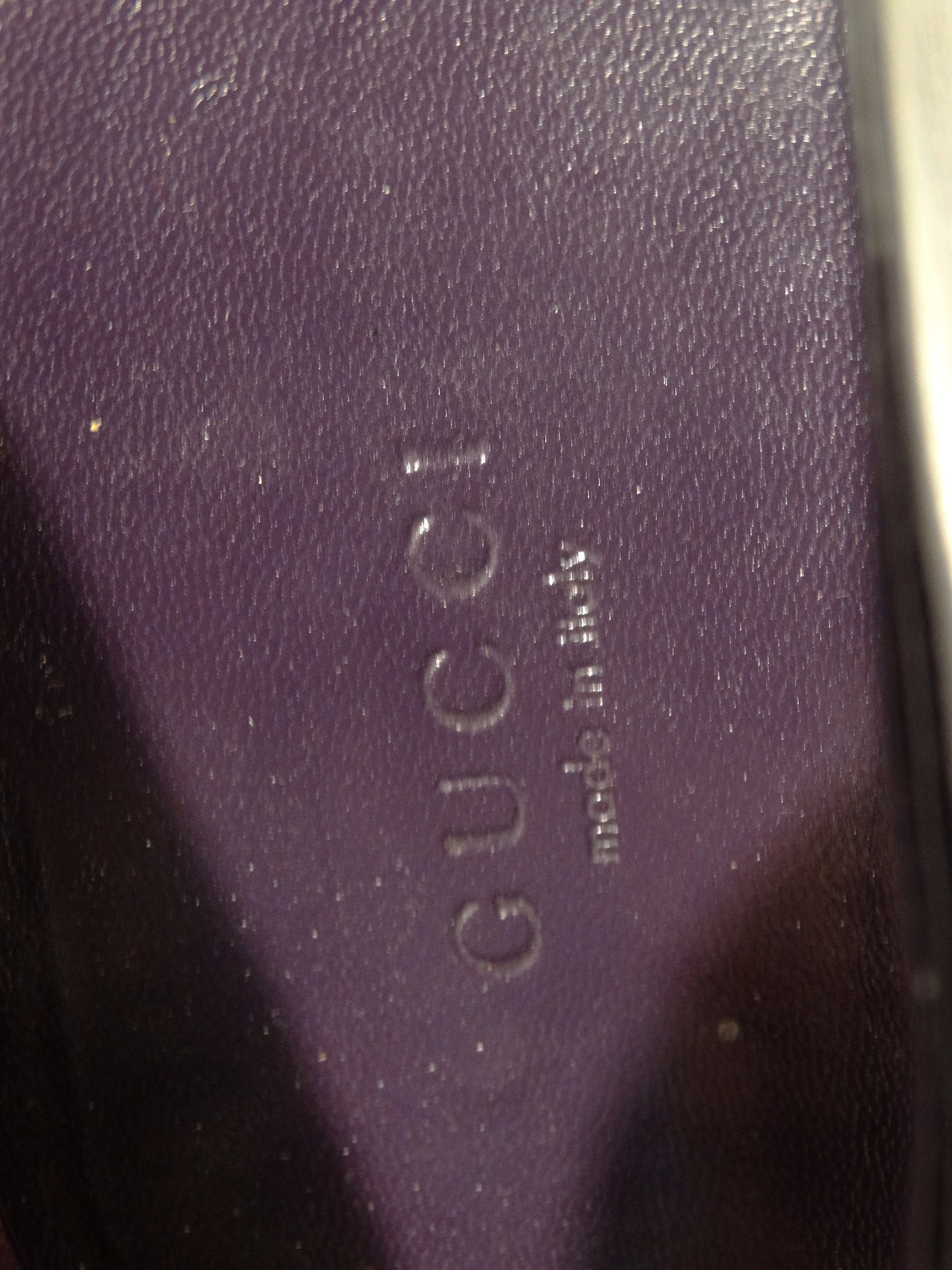 Gucci Size 37 1/2 Dark Purple Leather Ballet Flat Shoes. - Etsy