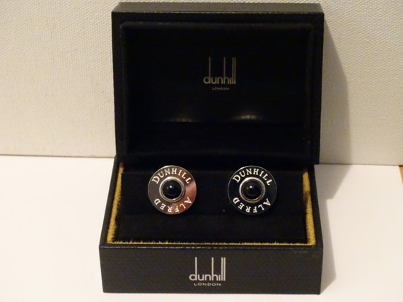 Alfred Dunhill Sterling Silver / Onyx Cuff Links. - image 1