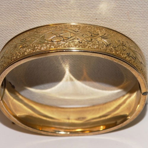 Gold shops Plated Bangle Cuff Bracelet.