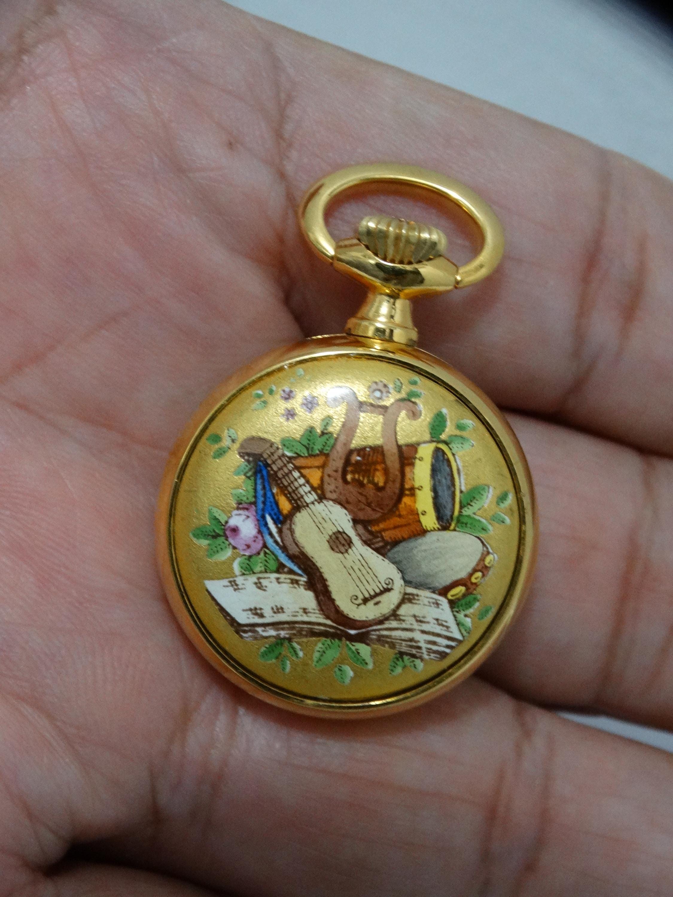 Halcyon Days miniature pocket watch Halcyon Days Enamels Snow White Pocket Watch - Etsy UK main image 4
