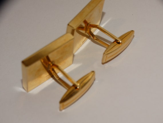 14k Gold Textured Design 14.6g Man Cufflinks. - image 4