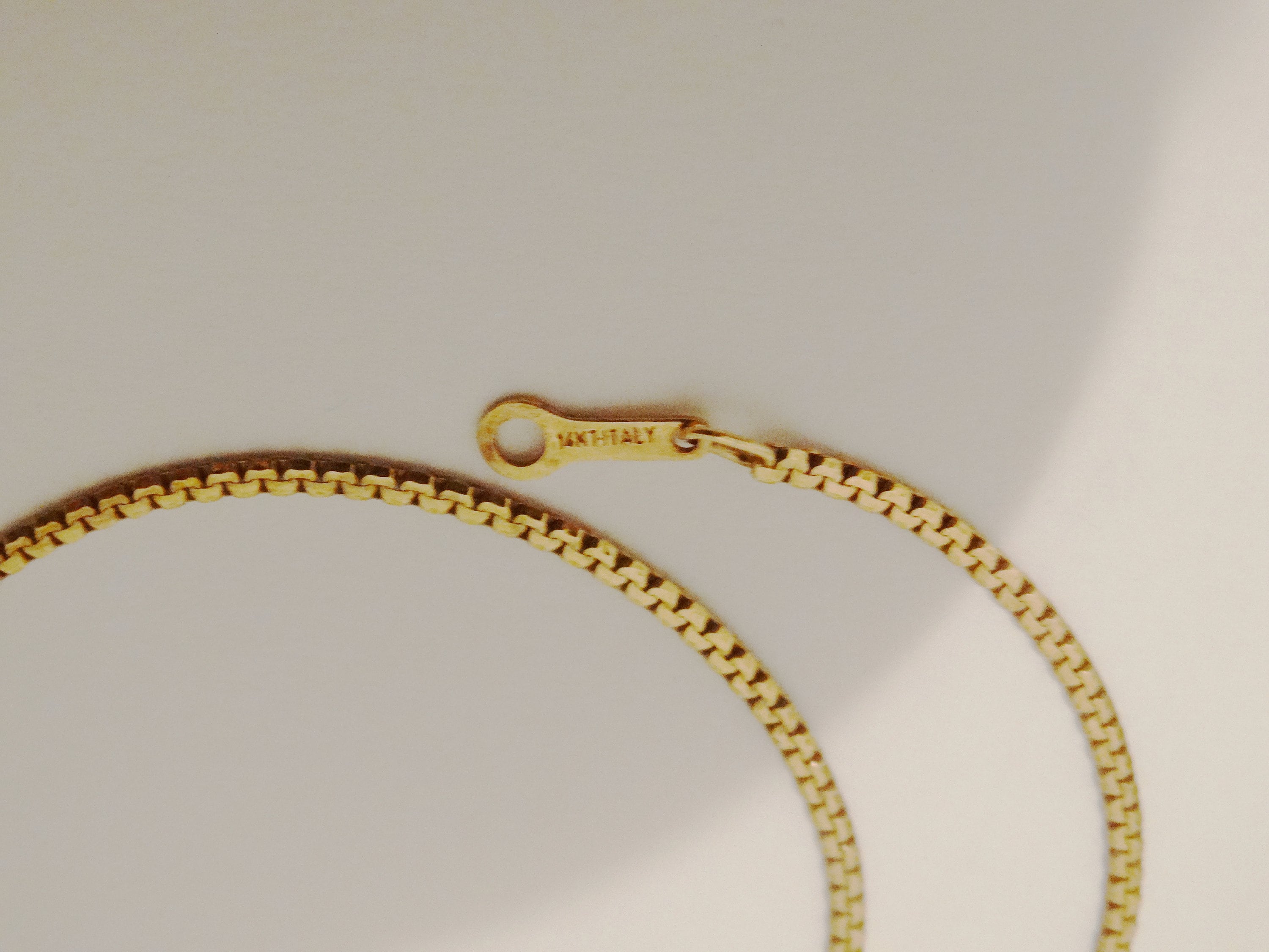 14Kイエローゴールドのイタリア製チェーンブレスレット。 - Etsy 日本