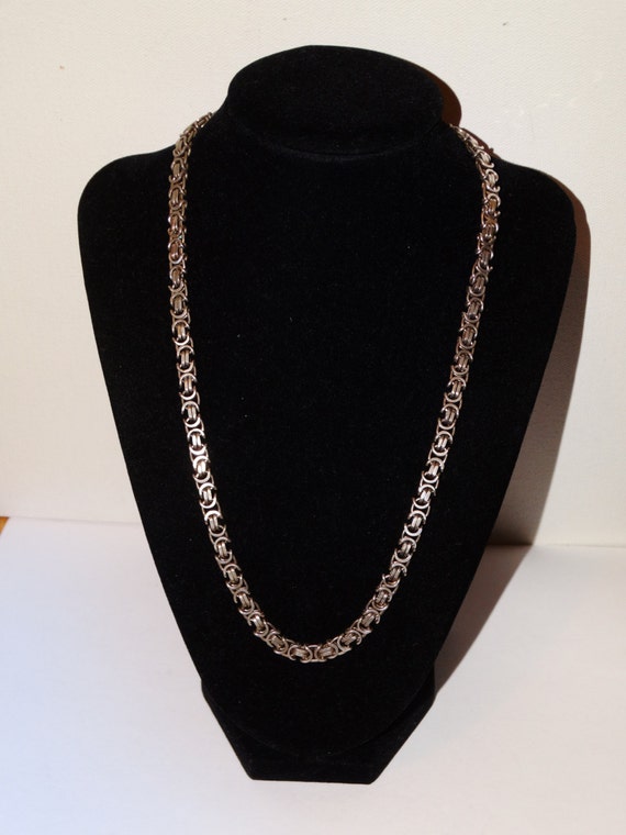 flat byzantine chain silver