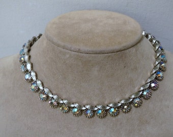 Lisner Aurora Borealis 48g / 17"  Inch Long Necklace.