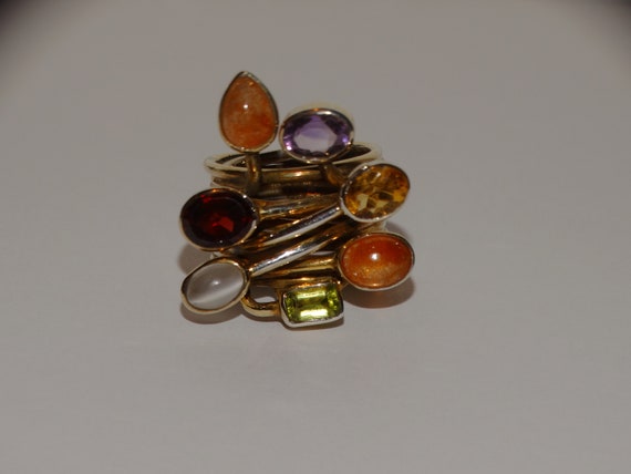 Sterling Silver Size 7 Ring Featuring Genuine Cit… - image 5