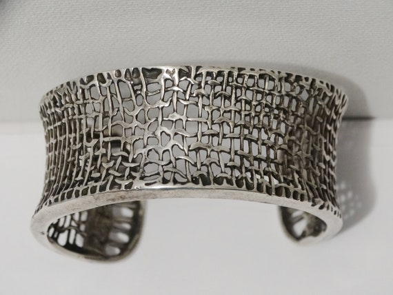 Silpada Sterling Silver Weave Design Cuff Bracele… - image 2