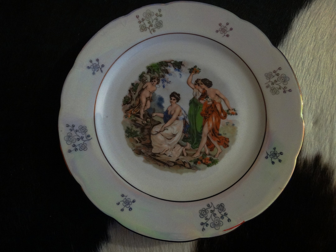 1960s Kahla Porcelain Fine Madonna Design Dinner Plates Made in