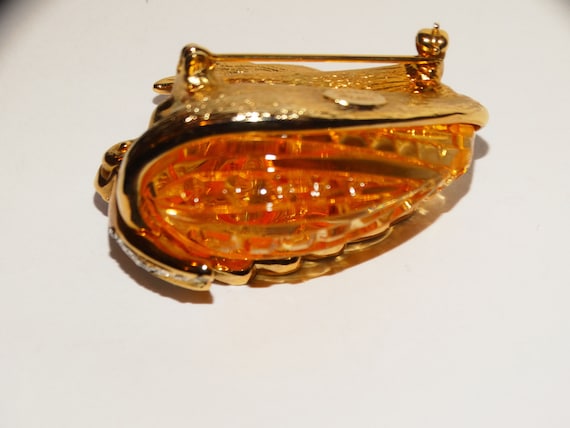 Kenneth Lane Gold Tone Crystal and Amber Color Lu… - image 6