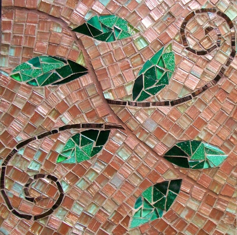 Vine Mosaic Photo Ceramic Tile Etsy