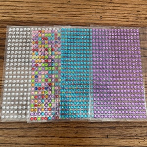 Adhesive rhinestones 4/5/6mm embellishments stick on crystal DIY cell phone decorations nail art