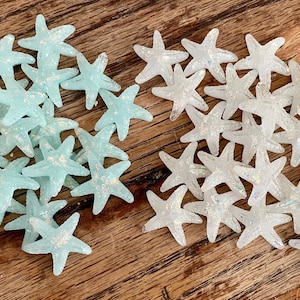 Starfish resin glitter embellishments DIY scrapbooking wedding decorations flat back decorations lot of 20