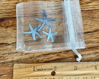 Starfish Organza Gift Bags Coastal Mesh Drawstring Bags Sealife Organza pouch