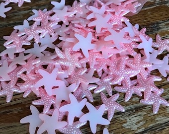 Starfish table scatters confetti wedding decorations resin flat back starfish lot of 40