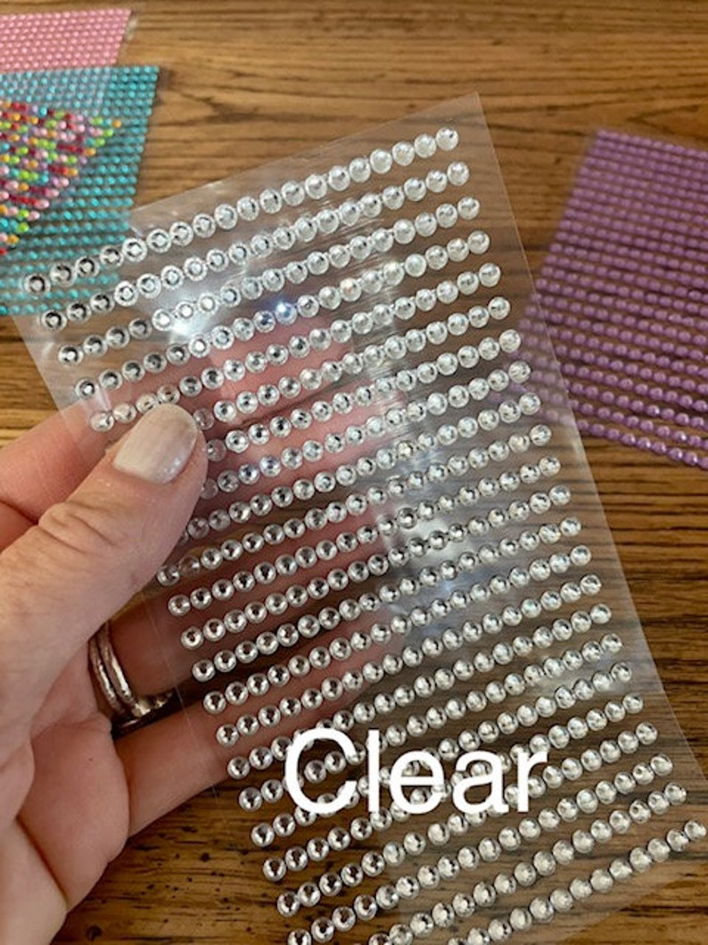 Adhesive Rhinestones 4/5/6mm Embellishments Stick on Crystal DIY Cell ...