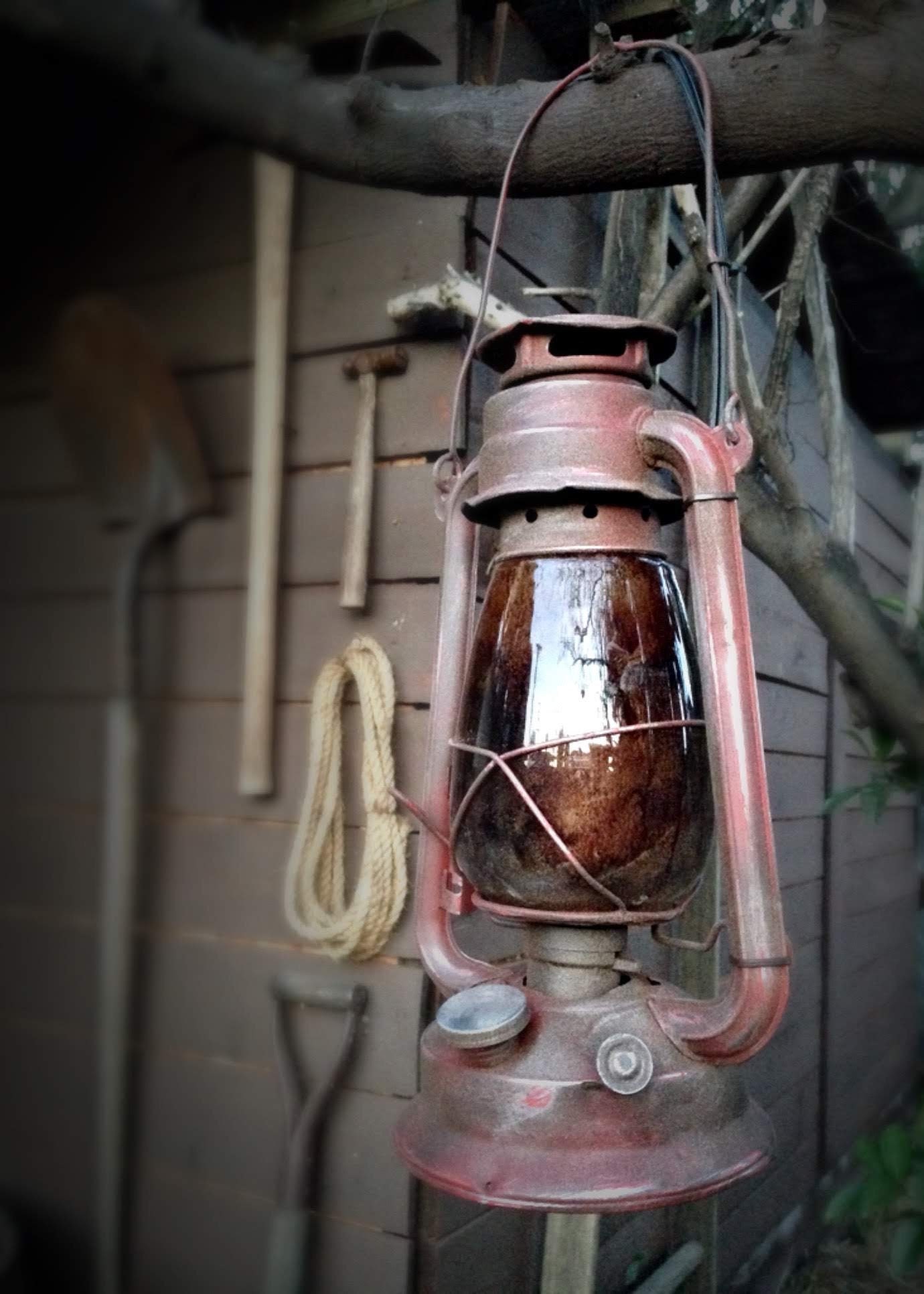 Large Vintage-style Electric Railroad Lantern 
