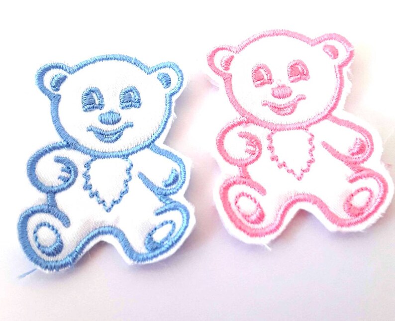Teddy bear satin motif sew on applique baby blankets baby | Etsy