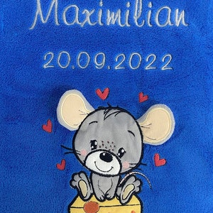 coperta per bambini con nome e data (di nascita) / ** Lime - ORSETTO**