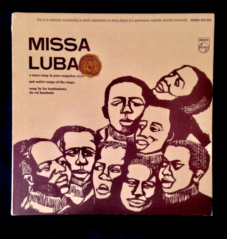 Les Troubadours Du Roi Baudouin Missa Luba Lp Album 1958 - 