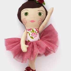 Ballerina Doll Pattern, Tutu sewing pattern, textile doll tutorial, sewing pattern, cloth doll, fabric doll pattern pdf decorative doll