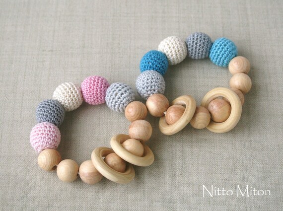 crochet wooden teether