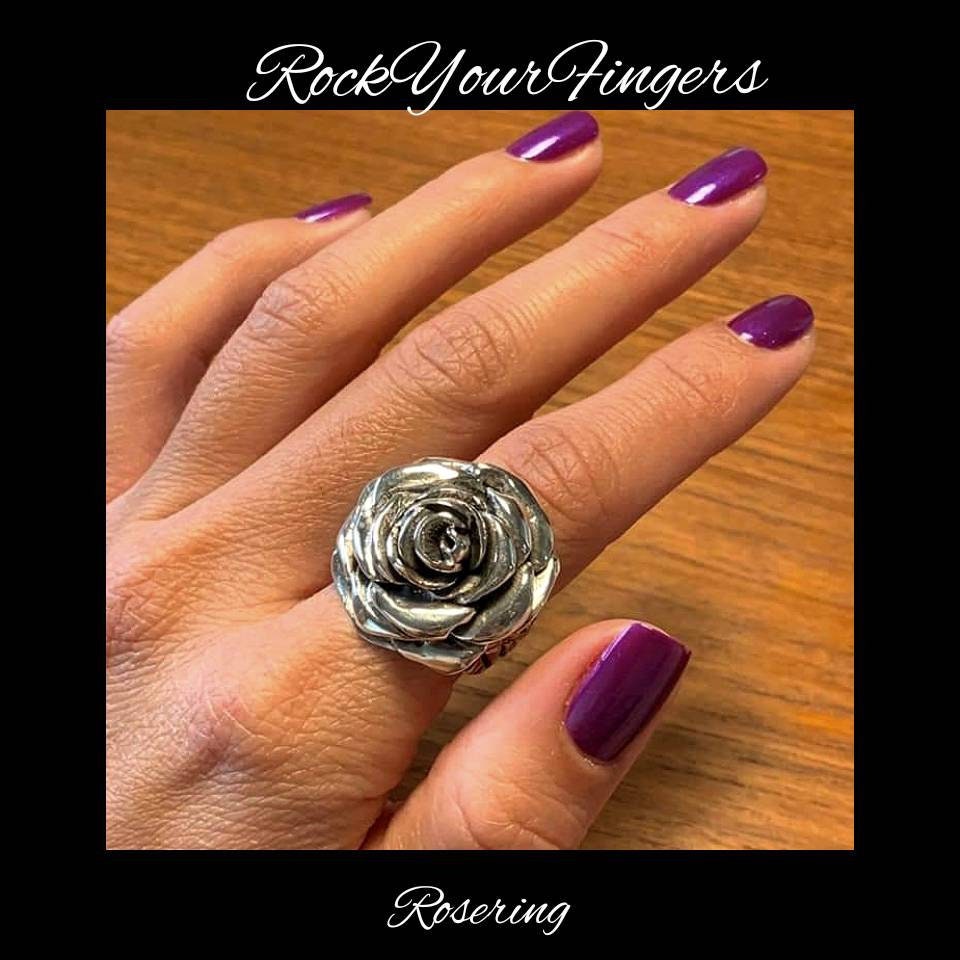 Silver Rose Ring , Silver Ring , Rose Ring , Women Ring