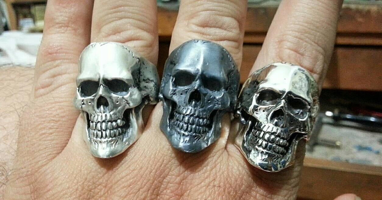 Anello Con Teschio Di Moda Punk Gotico Per Uomo Donna - Foto 11