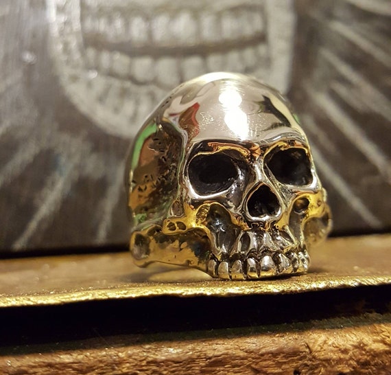 Silver Skull Ring Silver Ring skull Ring solid Back Keith Richards Style Both for Men and Women Etsy UK