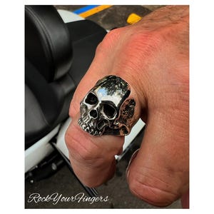 Silver Skull Ring , Silver ring ,Skull ring ,Solid back Keith Richards style both for men and women