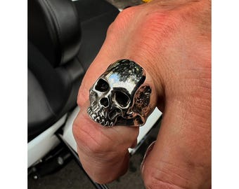 Silver Skull Ring , Silver ring ,Skull ring ,Solid back Keith Richards style both for men and women