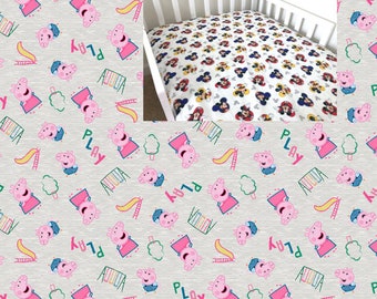 peppa pig crib sheet