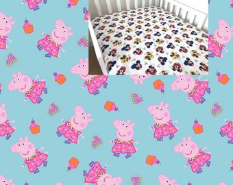 peppa pig crib sheet