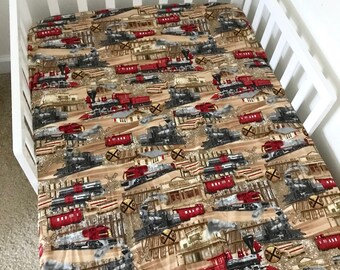 trains nursery bedding