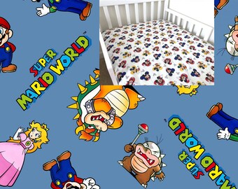 mario crib sheets