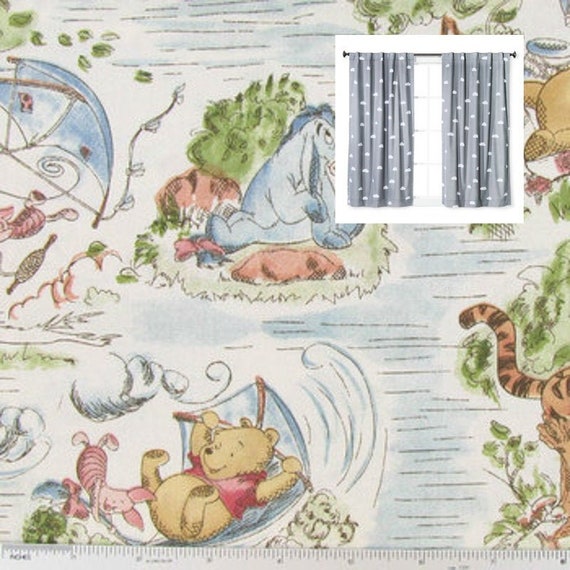 Winnie the Pooh Disney Curtains Panels or Valance Nursery Etsy