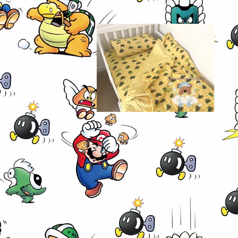 super mario crib sheets