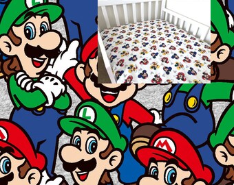 super mario crib sheets