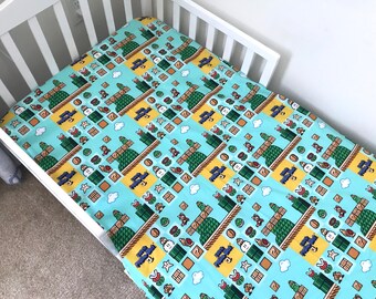 super mario crib sheets