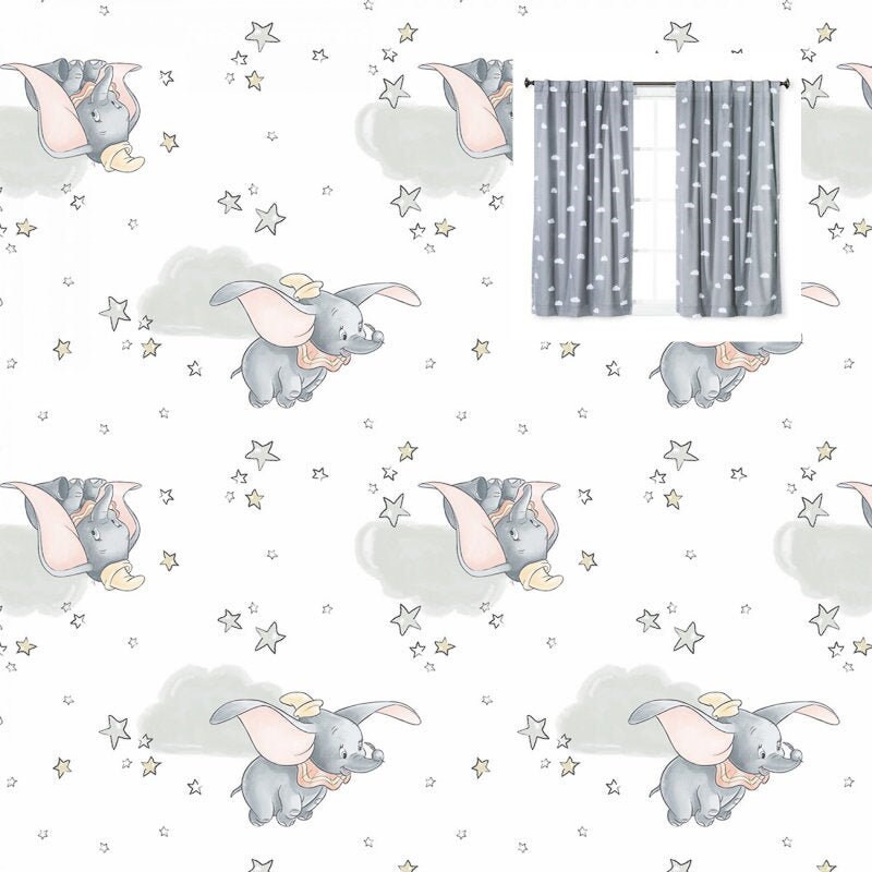 Dumbo Disney Curtains Panels or Valance Nursery Bedroom Etsy