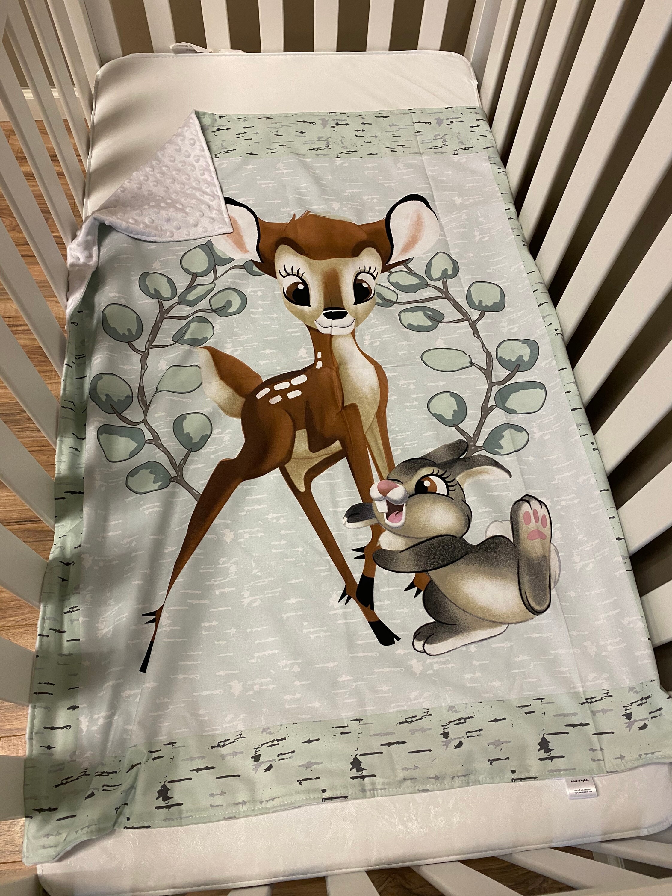 Listo para enviar Bambi Disney Panel Crib Baby Blanket o Etsy