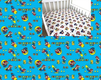 super mario crib sheets