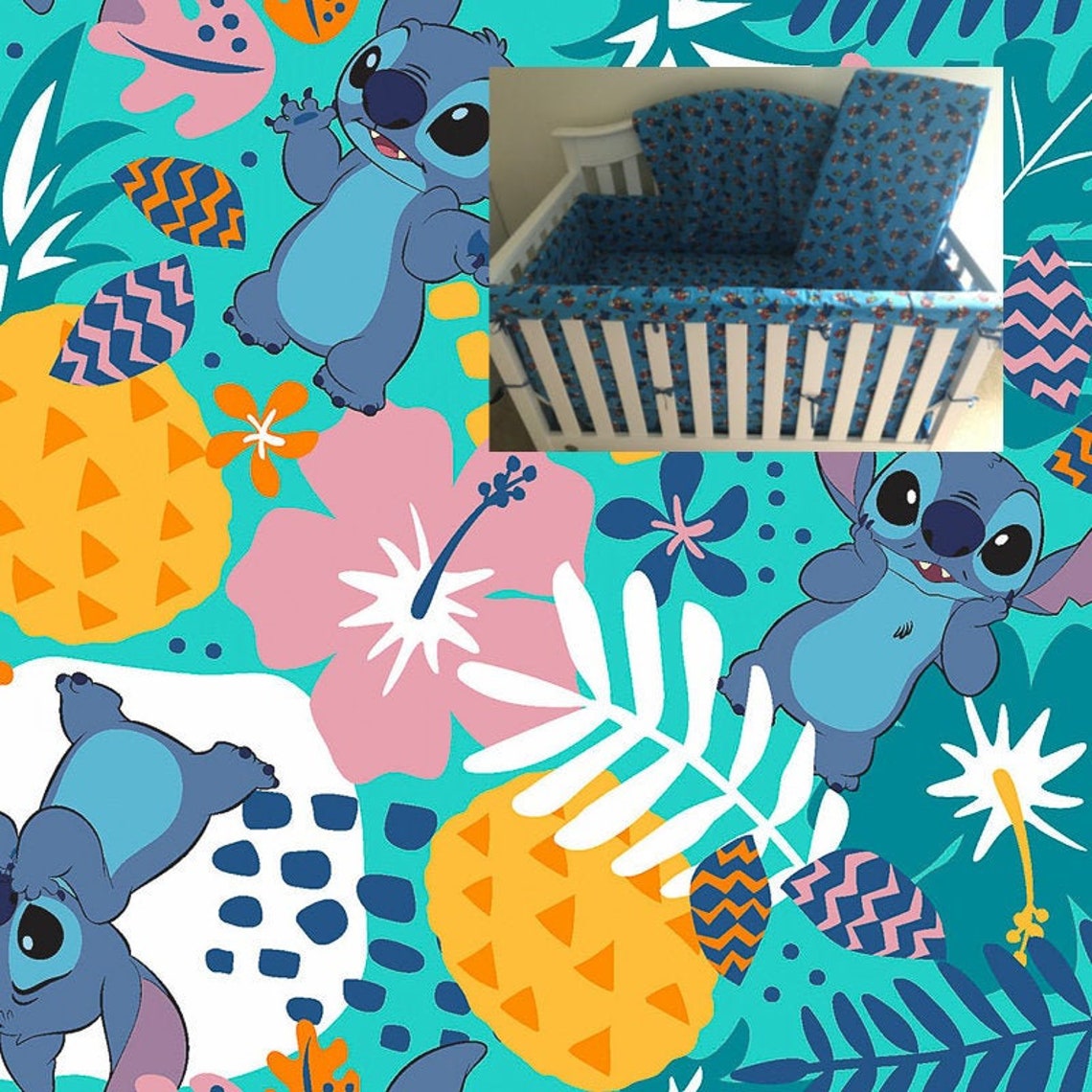 Lilo and Stitch Disney Crib Bedding Boy Girl Nursery Rail Etsy