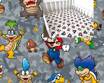 super mario crib sheets