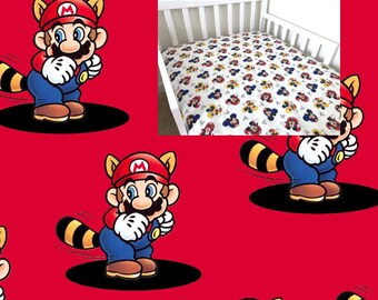 super mario crib sheets